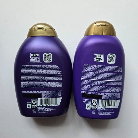 OGX Thick Full Shampoo & Conditioner Biotin Collagen 13 Oz Volume Hair Care - Picture 5 of 6